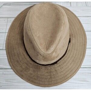 Chatties Tan Beige Brimmed Hat One Size, 100% Polyester